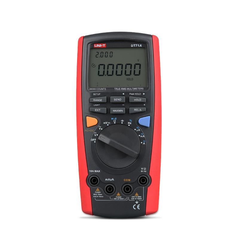 UNI-TUT71A/B/C/D/E数字万用表四位半数显智能型防烧万能表