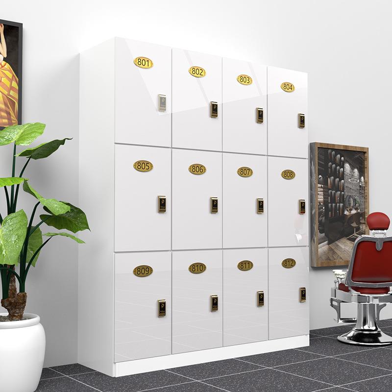 木质健身房更衣柜美发店存包存衣柜美容院瑜伽馆员工储物柜