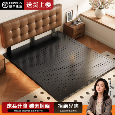 铁艺床铁架床铁艺悬浮床架现代简约家用卧室单人床双人床大床铁床