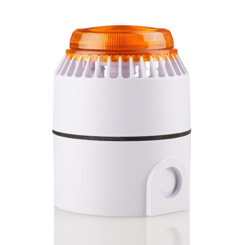 FL/AL/W/DEATON声光报警器白色底座黄色灯罩101dB18-28V直流