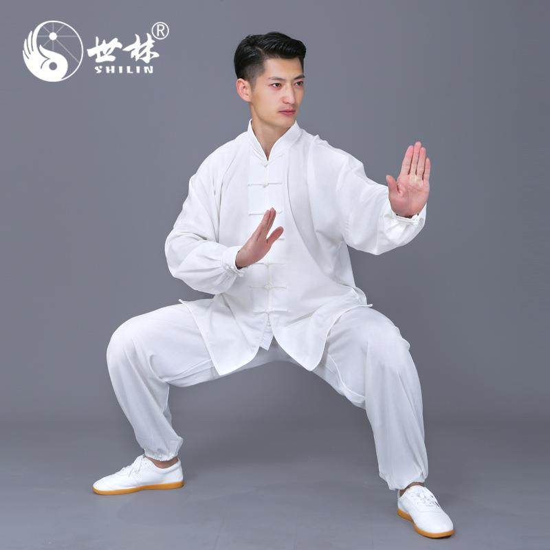 棉加丝太极服女练功服男春夏季太极拳武术表演服套装