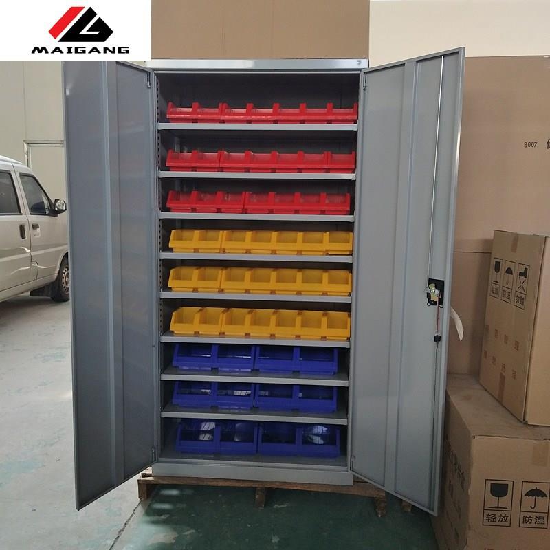 麦冈双开门组合式置物柜五金加厚多层可调节工具柜工厂维修储物柜