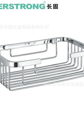 长固V4106方形304不锈钢圆条浴室网篮厨卫挂件卫生间置物架