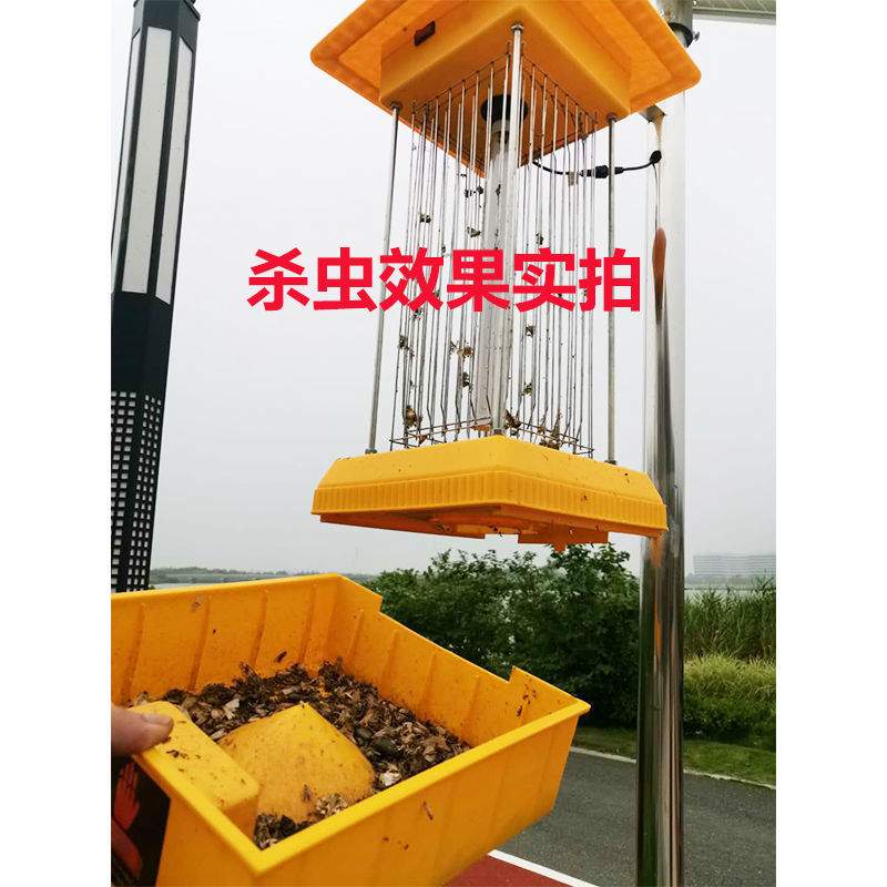 太阳能杀虫户外果园诱虫灯灭蚊灯农用茶园太阳能诱虫灯充电款