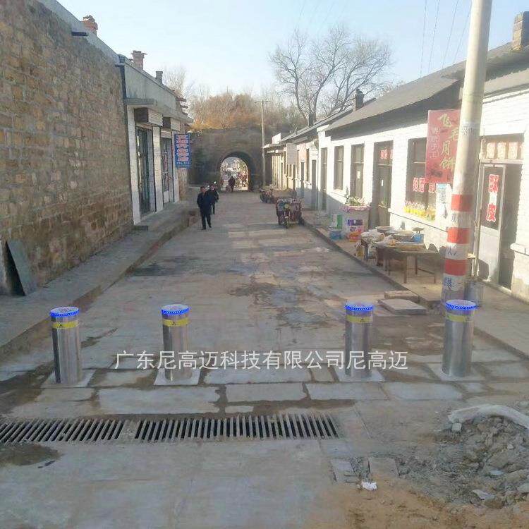 景区门口全自动液压升降护柱学校大门防撞路桩不锈钢成品车挡