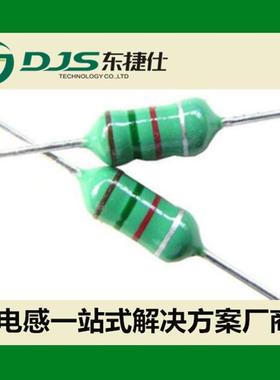 东捷仕直插件色环电感AL0410-152K色码电感2/1W1.5MH4*10mm
