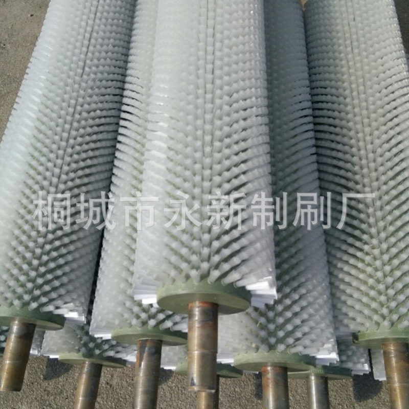 跨境厂家植毛式毛刷辊除尘刷辊水果蔬菜土豆清洗机尼龙丝毛刷辊