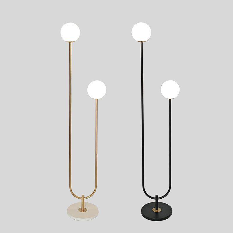 创意落地灯北欧客厅卧室极简沙发边美式氛围设计师双头室内装饰灯