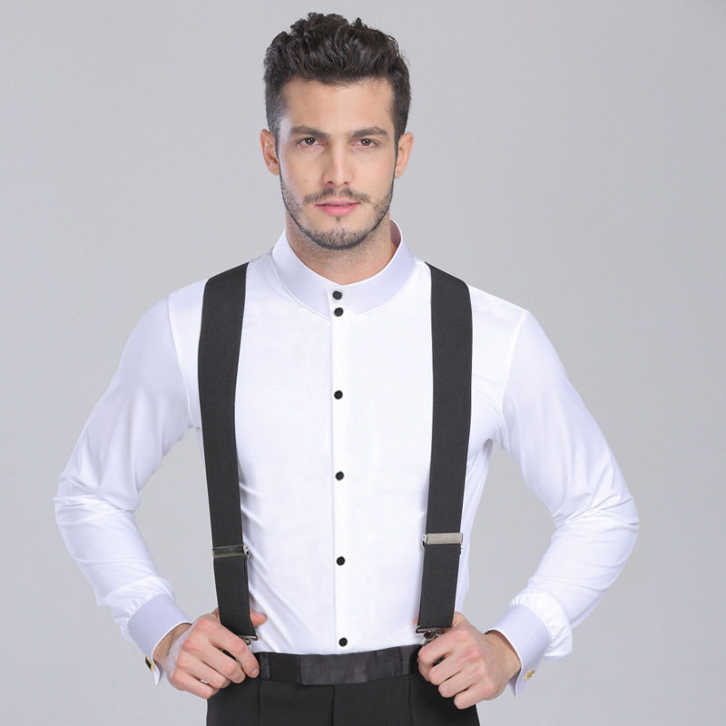 成人男士西装衬衫背带吊裤带男老人裤子松紧吊带夹年轻人复古配件