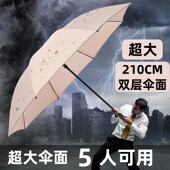 依晴双层雨伞超大长柄伞加固加大加厚双三人防晒遮阳伞定制特大伞