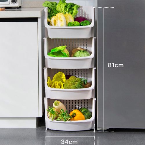 厨房蔬菜收纳筐可叠加水果收纳篮菜篮子置物架塑料储物框菜蓝家用