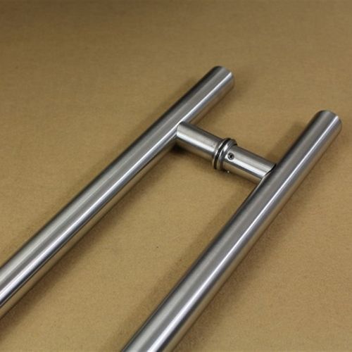 32圆管玻璃门大门拉手 中式简单地弹簧门工程不锈钢拉丝大门把手