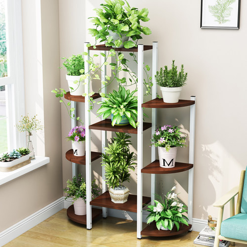 花架铁艺多层室内装饰落地置物架家用花盆架花架子客厅绿萝架阳台