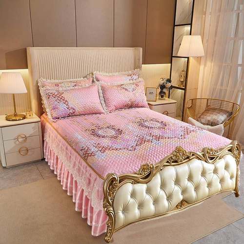 欧式床单凉席冰丝席三件套无尾两边床裙1.8m可拆卸床罩夏季可水洗