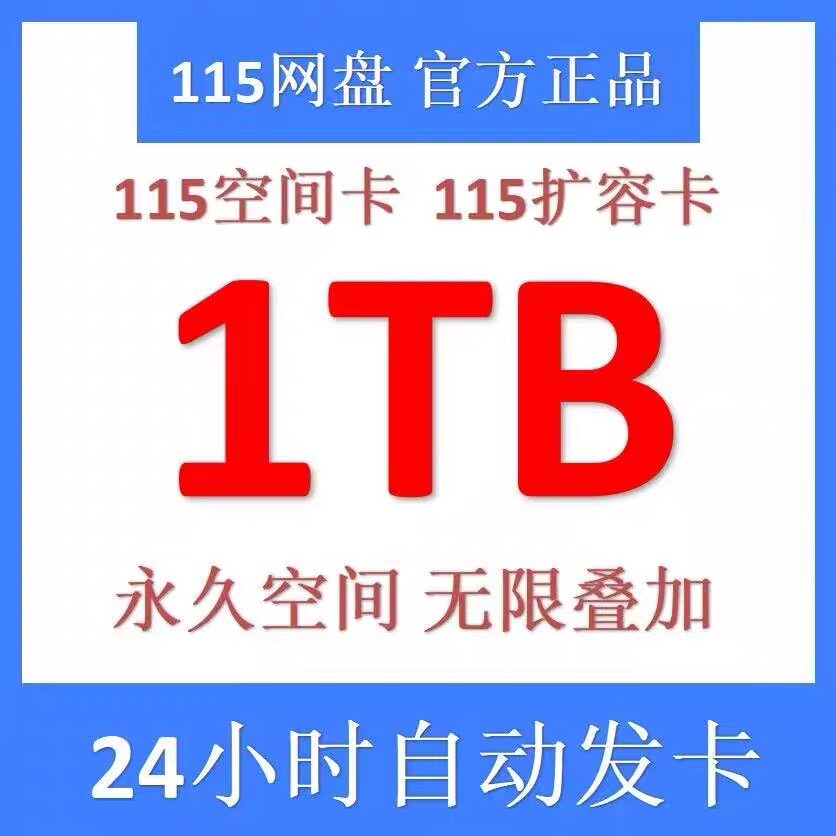 115云盘 1TB空间卡 115扩容卡1T  1TB永久空间卡 115网盘扩容卡图片