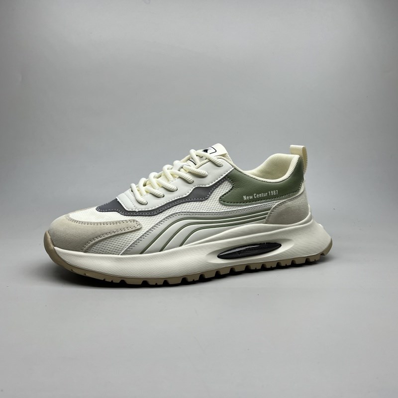 稀缺外贸真d皮拼接网布透气老爹鞋男鞋春夏新款厚底百搭运动休闲