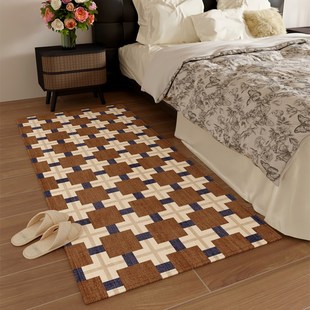 复古床边地毯卧室地垫中古长条脚垫垫子床头T高级床尾书房沙 新款