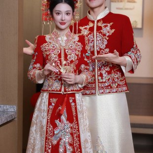 修 婚纱龙凤礼服吐司服装 婚礼秀和服装 2025新中国风婚礼新娘优雅