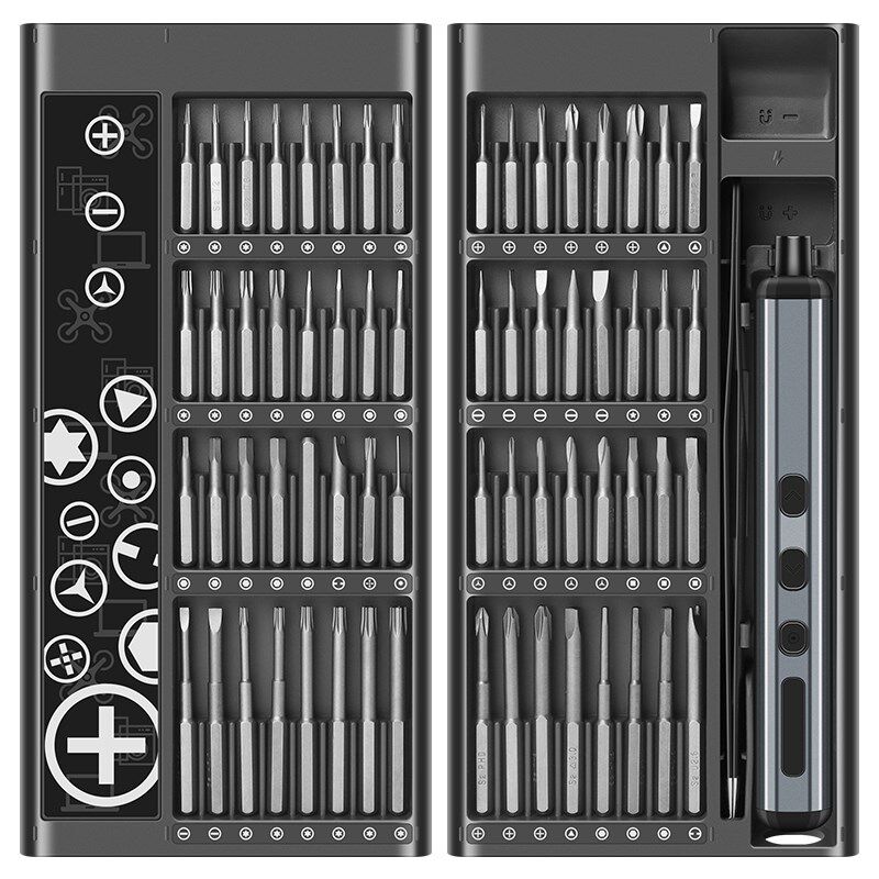 鹿仙子电动螺丝刀充电式家用小型迷你电动起子精密电修工具套装