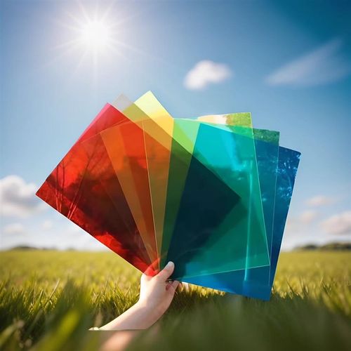 A4A3彩色玻璃纸幼儿园手工pvc教具识色美术纸光影绘画装饰膜胶片