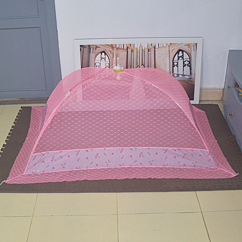 儿童蚊帐伞罩式防蚊罩便携带中号婴儿蒙古包无底可折叠雨伞型蚊帐