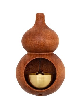 乌檀木葫芦黄铜风铃门铃正北方位招财门对门镜对门2024大门朝西