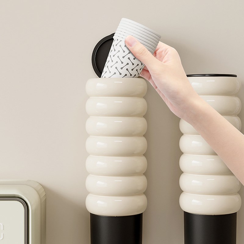 一次性纸杯架取杯器壁挂式收纳架防尘高颜值免打孔杯子置物架磁吸