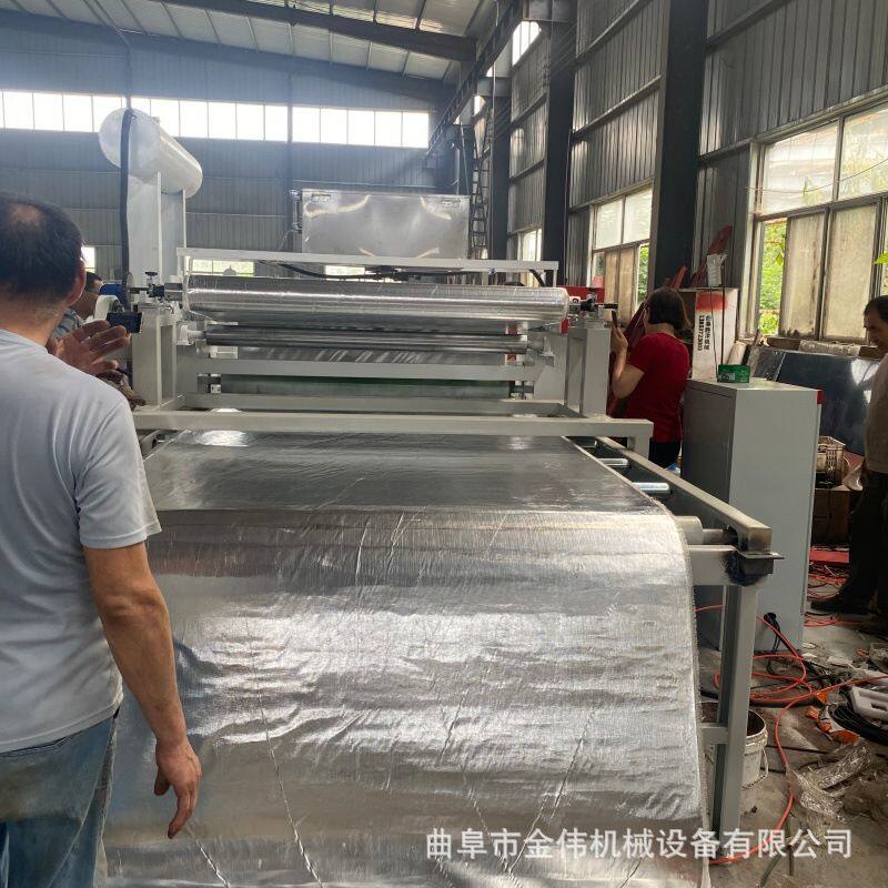 PVC地板革EVA发泡棉复合机 防撞墙板软包皮革高光金属膜贴面机