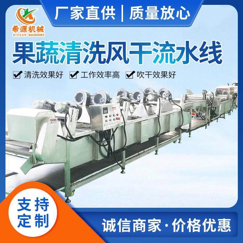 水果清洗风干流水线 黄秋葵清洗机dfs-8745型干辣椒清洗机 洗果机