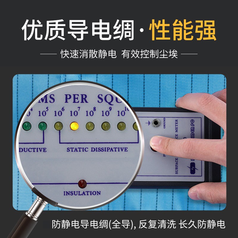 无尘服分体连帽上衣短款男女工作衣防尘静电服蓝灰养殖洁净服蓝白