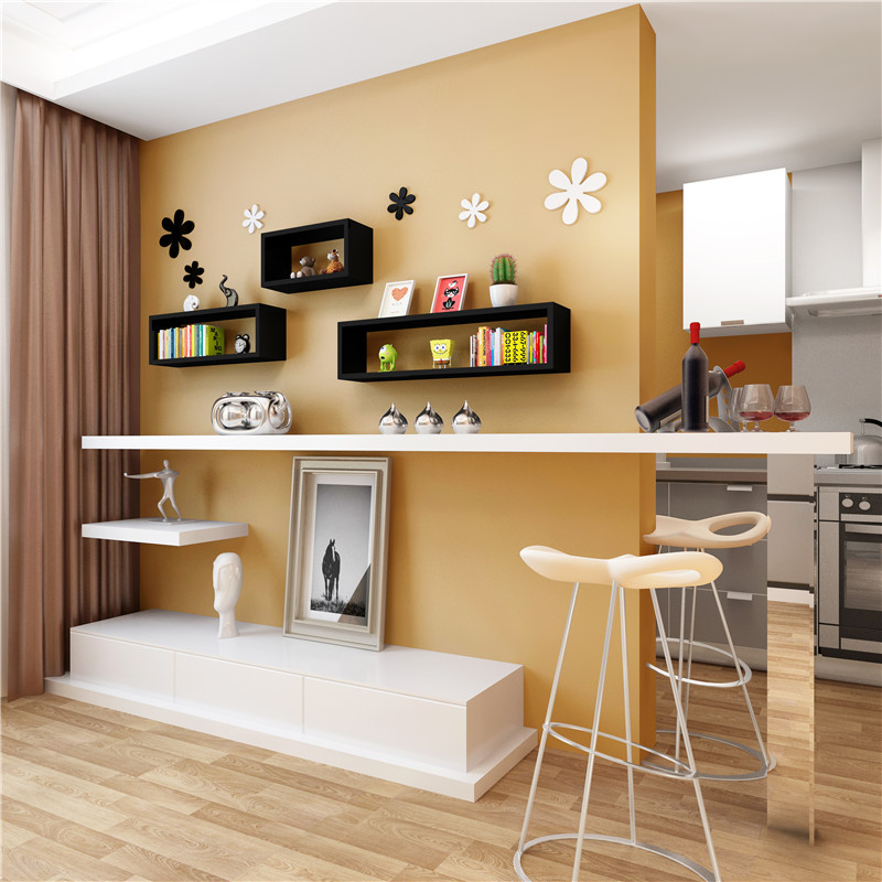 新品推荐多功能一字隔板简易书架收纳架墙上置物架层板架托架壁挂