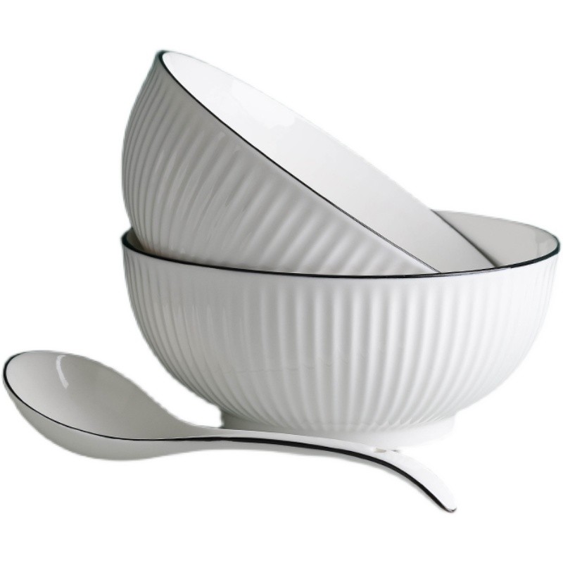 陶瓷面碗家用大号日式牛肉拉面碗斗碗麻辣汤碗沙拉碗斗笠面条碗