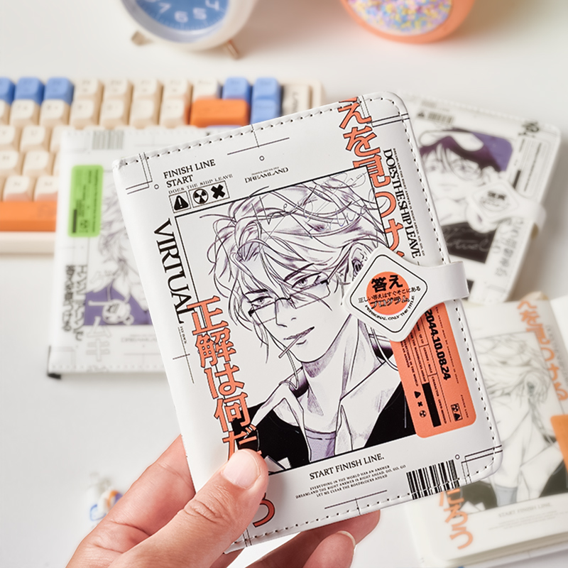 磁扣彩页手帐本漫画颜值套装少女可爱记事本男孩学生专用日记本厚