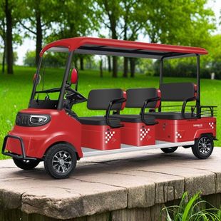 三排宽座小巴士m8四轮车电动四轮车接客物业巡逻车景区观光车