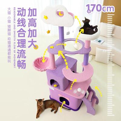 猫爬架猫窝猫树一体家用大型猫观景台猫咪太空舱胖猫豪华攀爬架子