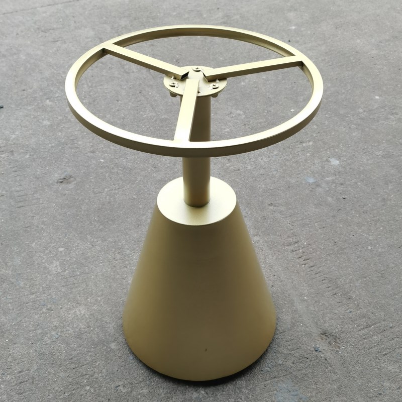 金属铁艺桌腿支架茶几边几腿大理石岩板圆形餐桌腿洽谈桌子腿底座