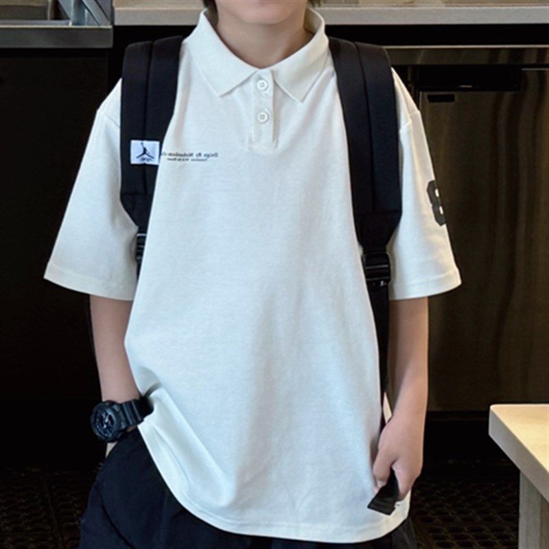 纯棉儿童装2025夏季新品男童中大童翻领纽扣POLO衫儿童短袖T恤衫,童装/婴儿装/亲子装,儿童POLO衫,淘宝优惠券,粉丝福利购,淘宝优惠卷