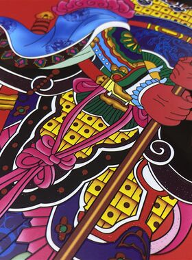 杨柳青门神 新年贴画福字大门贴门福保平安防水门神贴画新年装饰