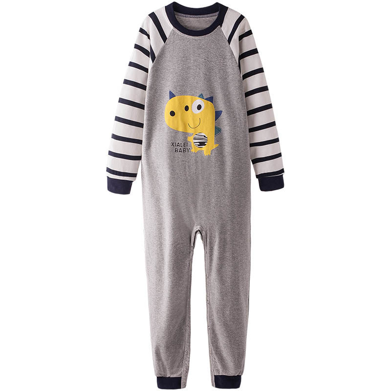 儿童睡袋纯棉男童女童春秋冬季防踢被中大童小孩连体睡衣分腿长袖