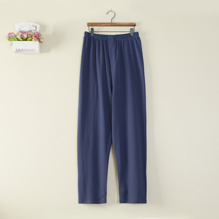 中年老人保暖毛裤 卫生裤 爸爸宽松秋冬 纯棉敞口加肥加大内搭裤 男士