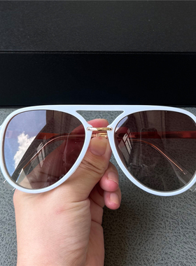 白色偏光太阳镜白框蛤蟆镜女士墨镜大脸时尚防紫外线黑色男士眼镜