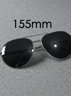 155mm加大码女士偏光太阳镜男士多边形金属墨镜大脸胖脸加宽时尚