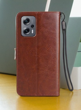 适用小米22041216G手机壳翻盖POCOX4GT保护套6.60英寸POCO X4GT外壳皮夹p0c0钢化膜poc0新款pocophone插卡poc