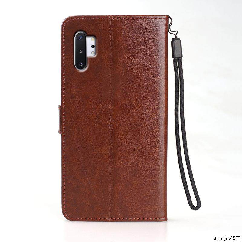 适用三星SM一N9760手机壳6.8英寸Galaxy Note10+外壳皮夹SM-N9760保护套翻盖SM-N976N软壳sumsang简约防摔磁?