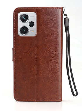 适用 小米22101316UC手机壳皮夹红米NOTE12PRO+ 5G外壳翻盖红米NOTE12PRO+5G保护套6.67英寸noto插卡REDMI男?