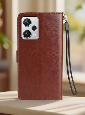 适用 红米NOTE12PRO+探索版手机壳皮夹小米22101316UCP保护套6.67英寸外壳翻盖NATA防摔红米NOTE12PRO+潮流版