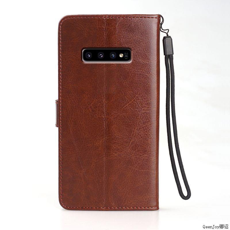 适用三星galaxy S10+手机壳翻盖G9750外壳6.4寸S10PLUS保护套皮夹SM-G9750简约s10puls软壳s10加插卡盖乐世男