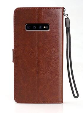 适用三星galaxy S10+手机壳翻盖G9750外壳6.4寸S10PLUS保护套皮夹SM-G9750简约s10puls软壳s10加插卡盖乐世男