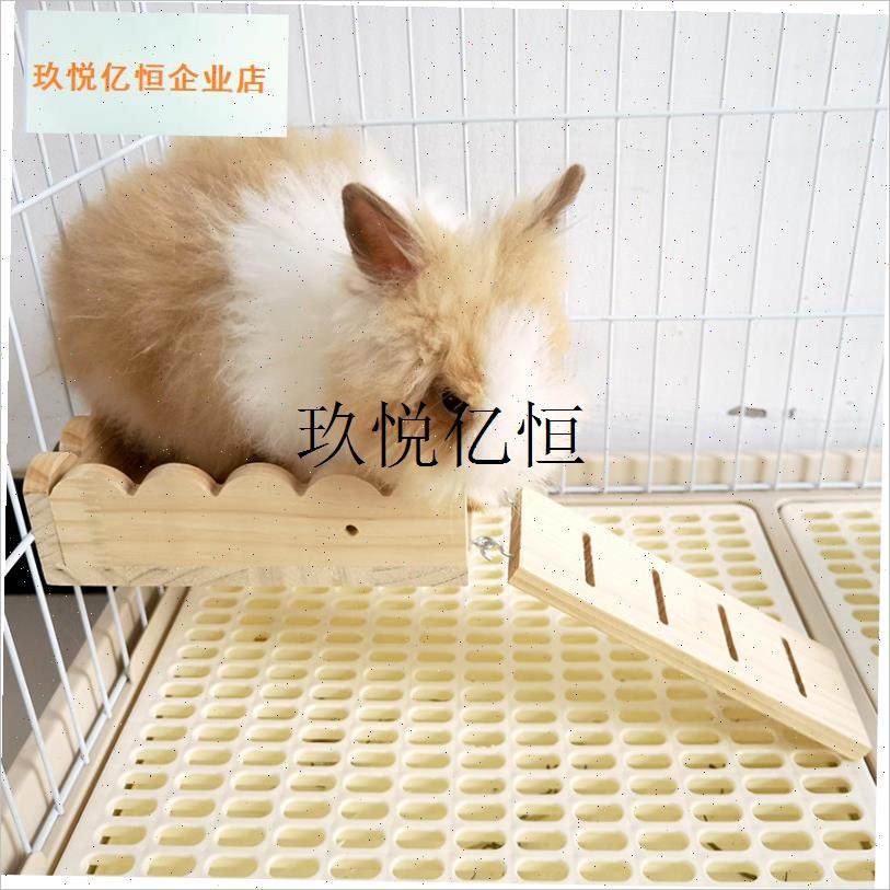 宠物兔子跳板解闷玩具木质跳台踏C板爬楼梯龙猫仓鼠滑梯荷兰猪站,