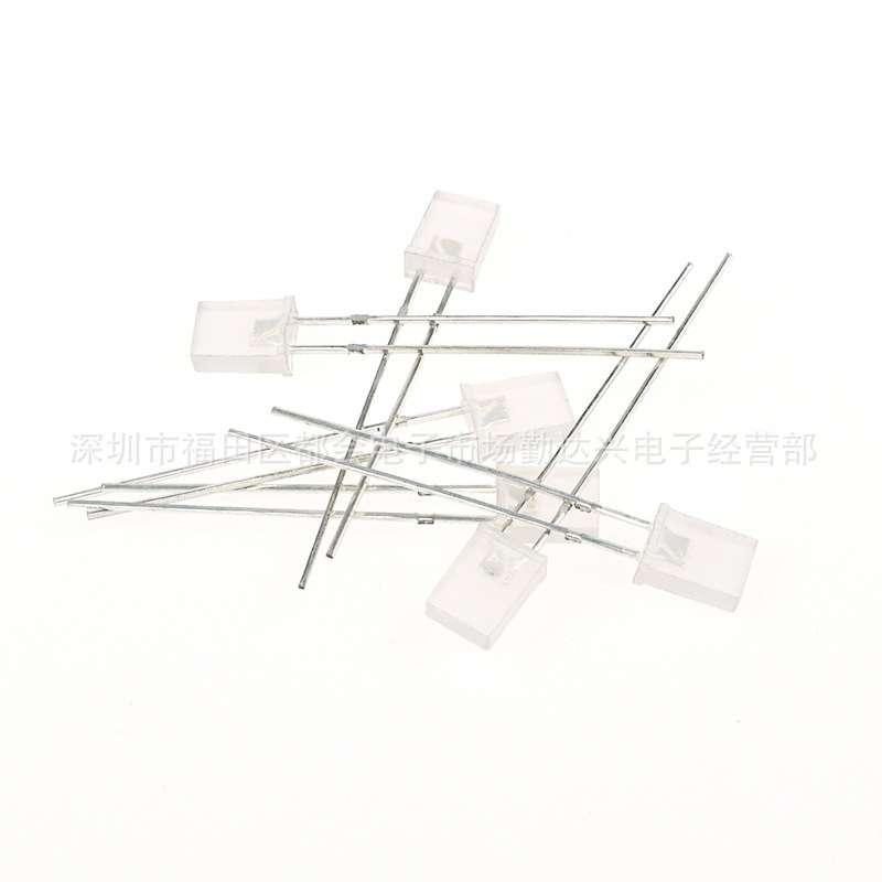 2*5*7mm雾状257白发白绿红蓝光蓝灯指示灯散光直插式方形led灯珠